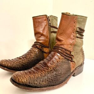 Western Cuadra Boots - Authentic Python Leather